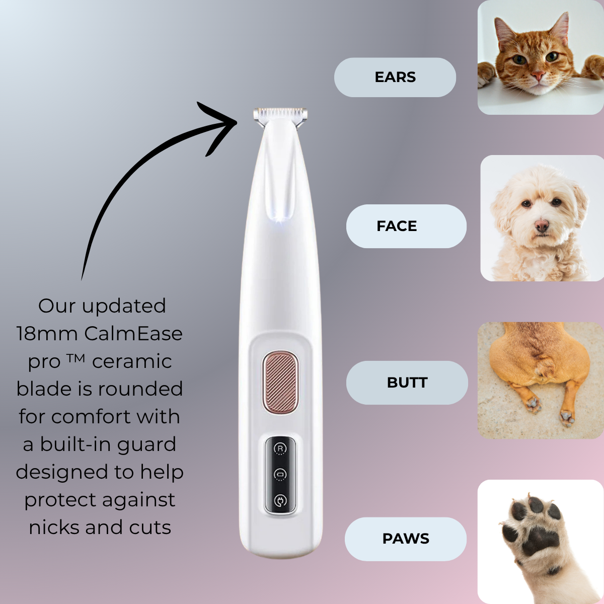 CalmEase Pro™ – Whisper-Quiet Trimmer for Stress-Free Grooming